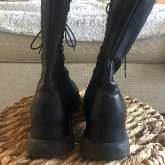 Kenneth Cole Reaction Black Zipper Combat Boots - Picture 5 of 6